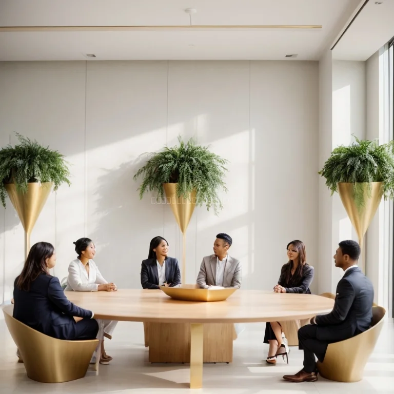 Emprendedores meditando en un retiro espiritual
